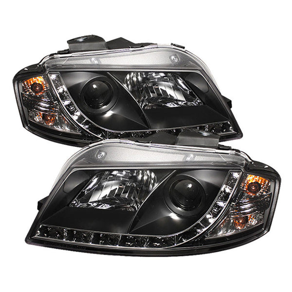 [Daytime Running LED Strip] Infinity Black Projector Headlights