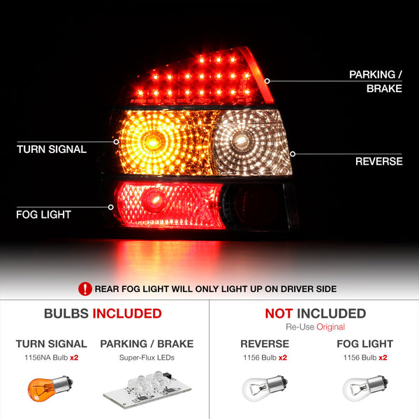 2002-2005 Audi A4 Smoked Tail Light
