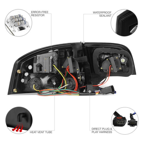 2005.5-2008 Audi A4 Black Tail Light