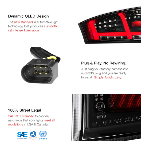2008-2015 Audi TT Black Tail Light