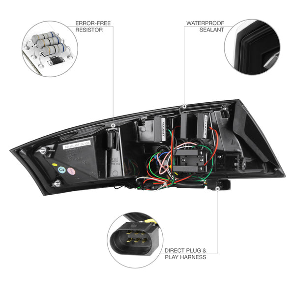 2008-2015 Audi TT Black Tail Light