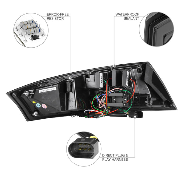 2008-2015 Audi TT Smoked Tail Light