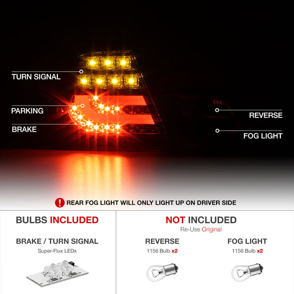 2003-2006 BMW E46 3-Series Smoked Tail Light