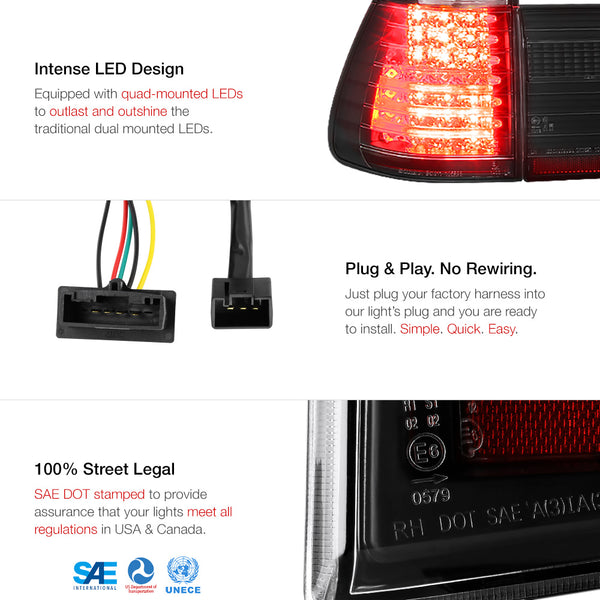 2000-2006 BMW E53 X5 Black Tail Light