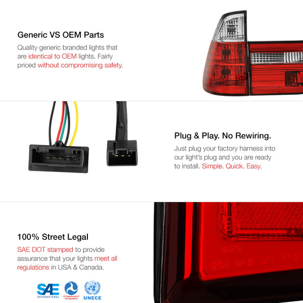 2000-2006 BMW E53 X5 Rosso Red Tail Light