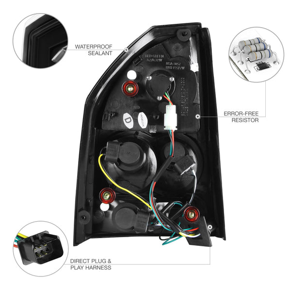2008-2010 Chrysler 300C Black Tail Light