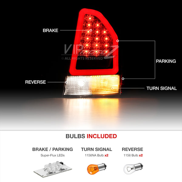 2008-2010 Chrysler 300C Rosso Red Tail Light