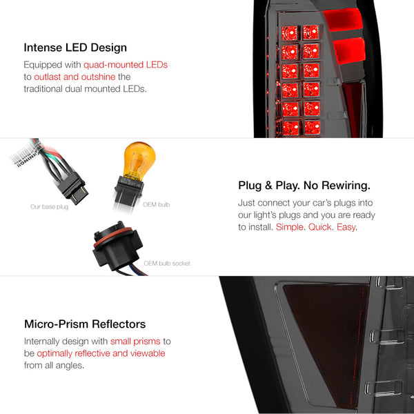 2002-2006 Chevrolet Avalanche 1500 | 2500 Smoked Tail Light