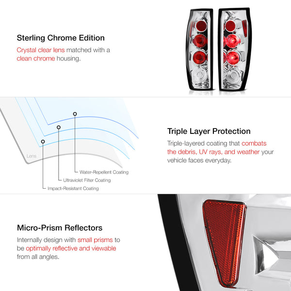 2002-2006 Chevrolet Avalanche 1500 | 2500 Chrome Tail Light