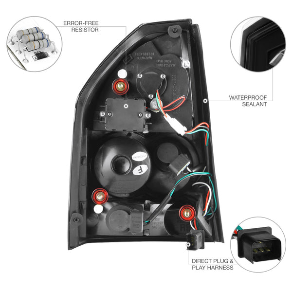 2005-2007 Chrysler 300 Black Tail Light