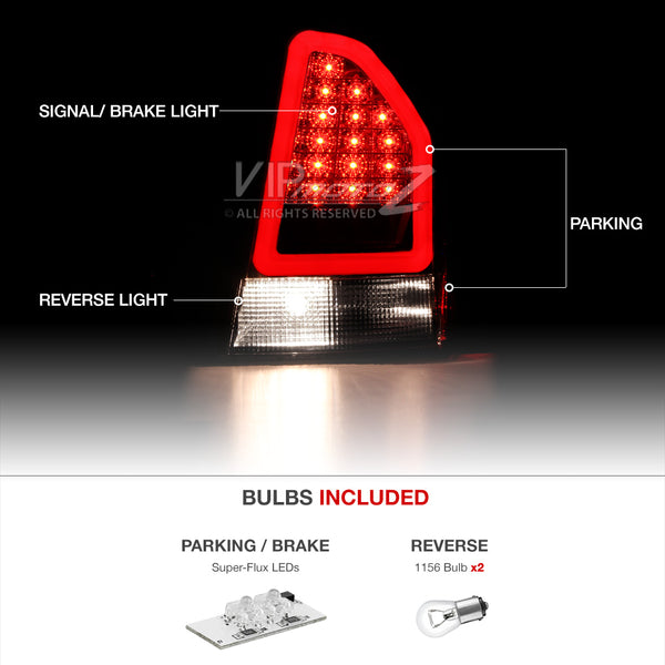 2005-2007 Chrysler 300 Rosso Red Tail Light