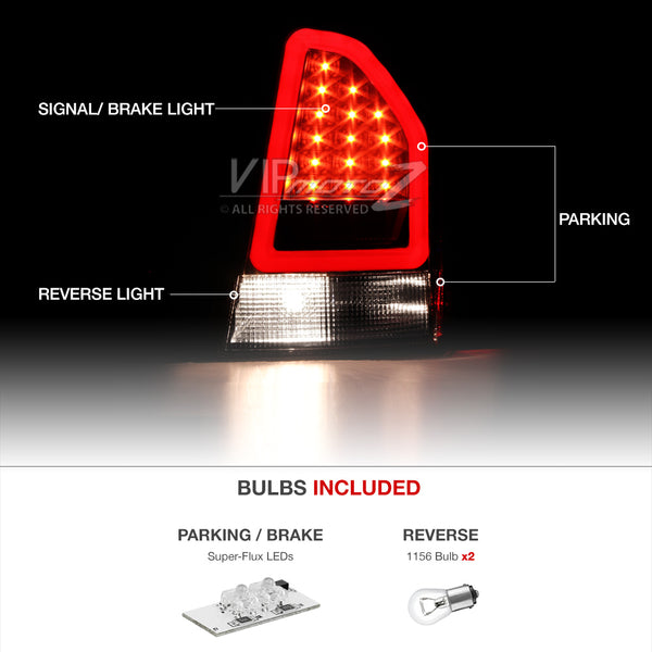 2005-2007 Chrysler 300 Smoked Tail Light