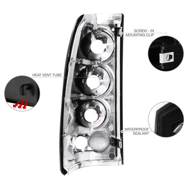 2003-2006 Chevrolet Silverado 1500 | 2500 | 3500 Black Tail Light