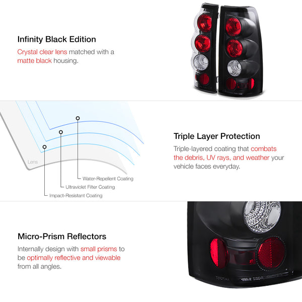 2003-2006 Chevrolet Silverado 1500 | 2500 | 3500 Black Tail Light