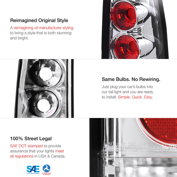 2003-2006 Chevrolet Silverado 1500 | 2500 | 3500 Chrome Tail Light