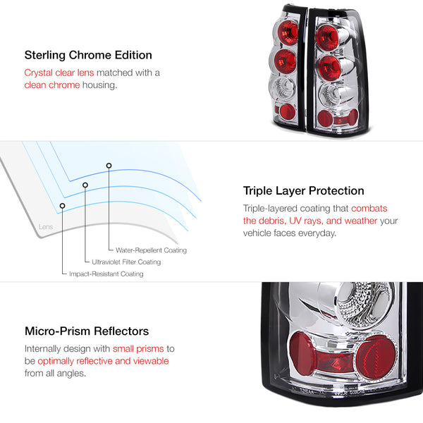 2003-2006 Chevrolet Silverado 1500 | 2500 | 3500 Chrome Tail Light