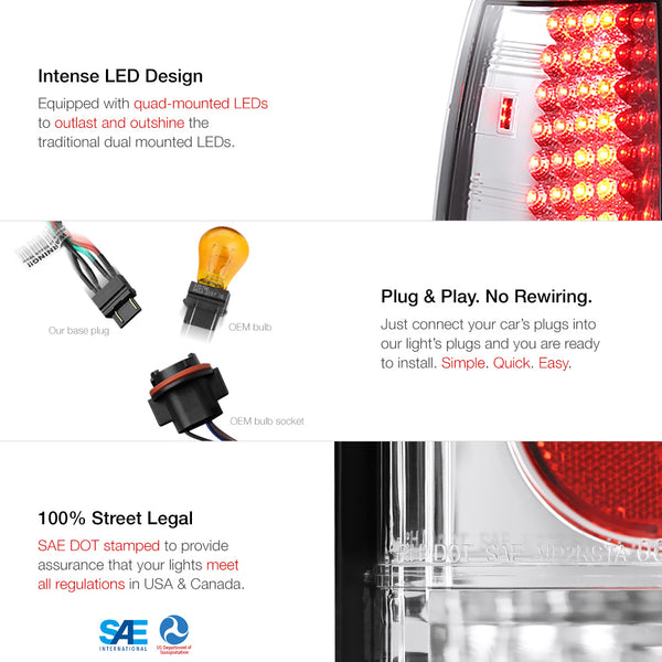 2003-2006 Chevrolet Silverado 1500 | 2500 | 3500 Chrome Tail Light