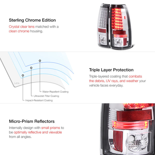 2003-2006 Chevrolet Silverado 1500 | 2500 | 3500 Chrome Tail Light
