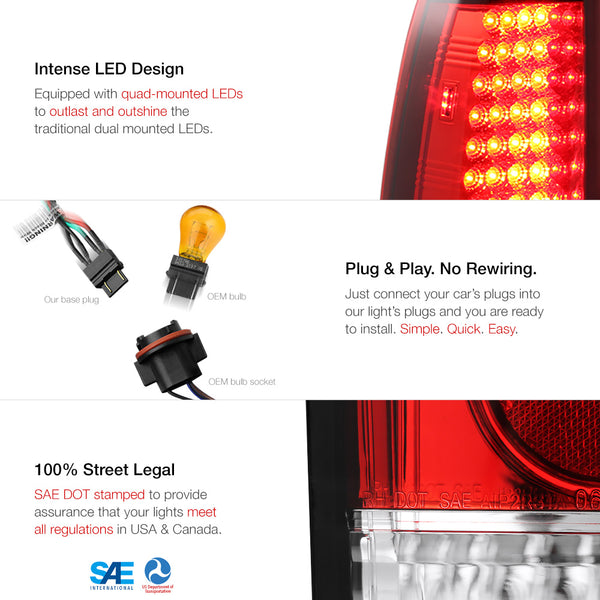 2003-2006 Chevrolet Silverado 1500 | 2500 | 3500 Rosso Red Tail Light