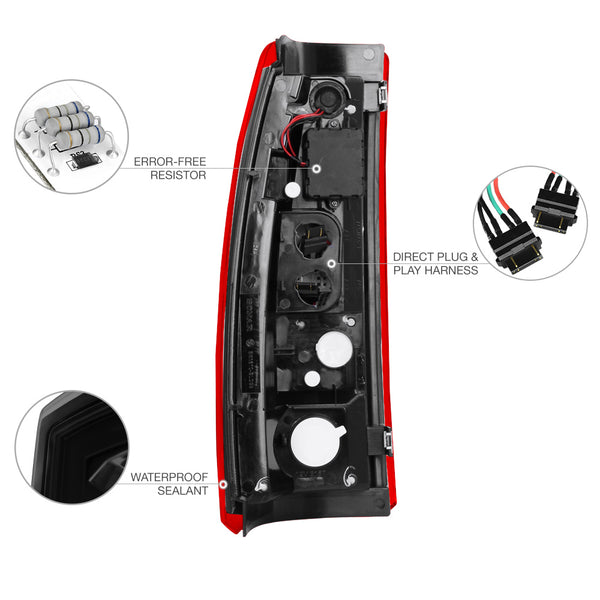 2003-2006 Chevrolet Silverado 1500 | 2500 | 3500 Rosso Red Tail Light