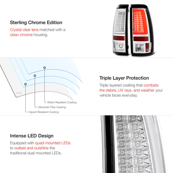 2003-2006 Chevrolet Silverado 1500 | 2500 | 3500 Chrome Tail Light