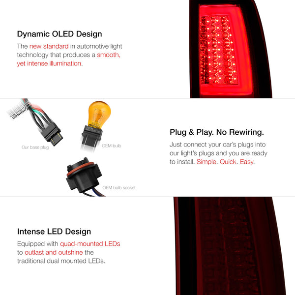 2003-2006 Chevrolet Silverado 1500 | 2500 | 3500 Rosso Burgundy Tail Light