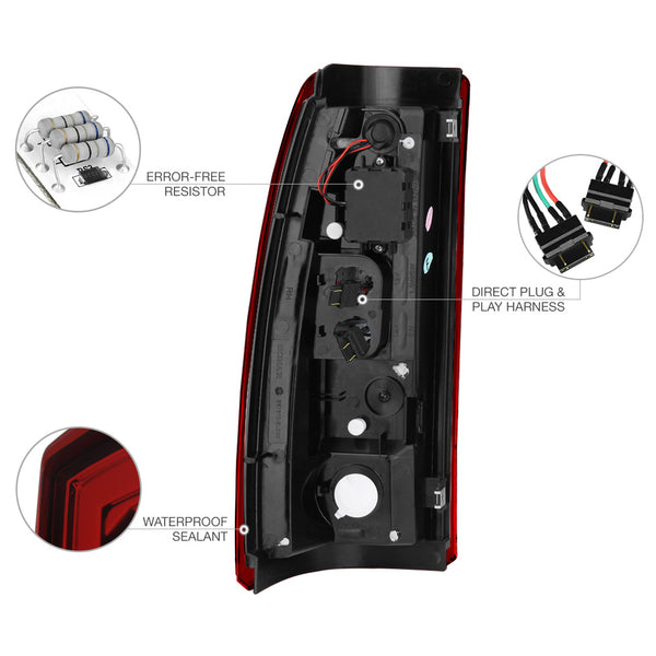 2003-2006 Chevrolet Silverado 1500 | 2500 | 3500 Rosso Burgundy Tail Light