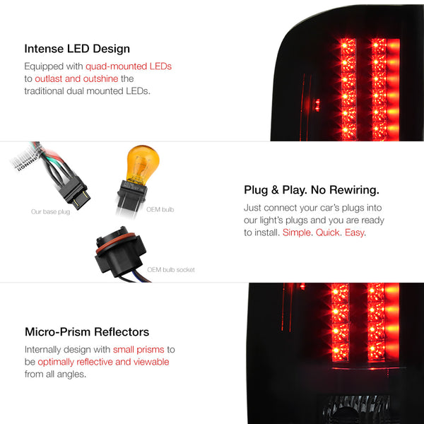 2007-2013 Chevrolet Silverado 1500 | 2500HD | 3500HD Sinister Black Tail Light
