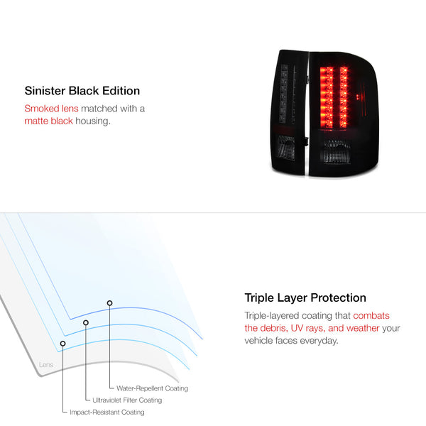 2007-2013 Chevrolet Silverado 1500 | 2500HD | 3500HD Sinister Black Tail Light