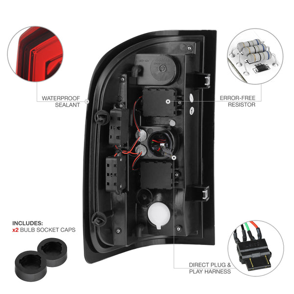 2007-2013 Chevrolet Silverado 1500 | 2500HD | 3500HD Rosso Red Tail Light
