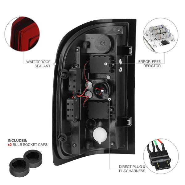 2007-2013 Chevrolet Silverado 1500 | 2500HD | 3500HD Rosso Burgundy Tail Light