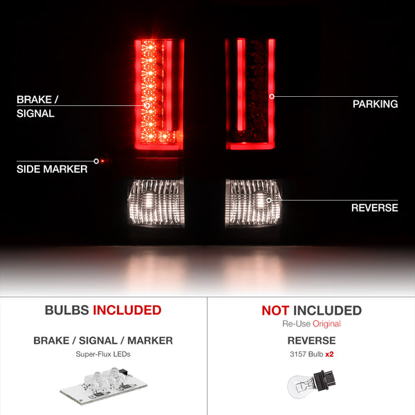 2007-2013 Chevrolet Silverado 1500 | 2500HD | 3500HD Black Tail Light