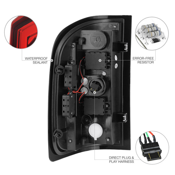 2007-2013 Chevrolet Silverado 1500 | 2500HD | 3500HD Rosso Red Tail Light