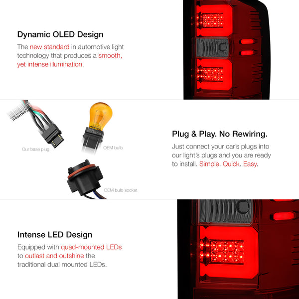 2014-2016 Chevrolet Silverado 1500 Red Tail Light