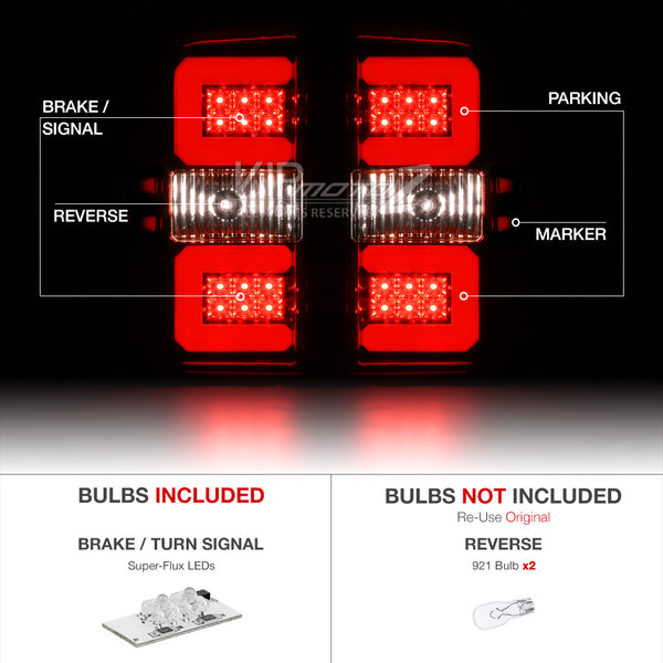 2014-2016 Chevrolet Silverado 1500 Red Tail Light