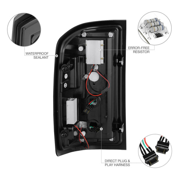 2014-2016 Chevrolet Silverado 1500 Smoked Tail Light