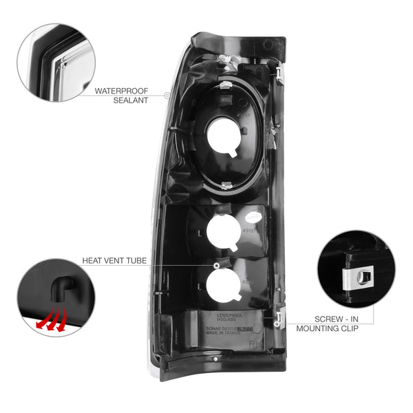 1999-2002 Chevrolet Silverado 1500 | 2500 | 3500 Chrome Tail Light