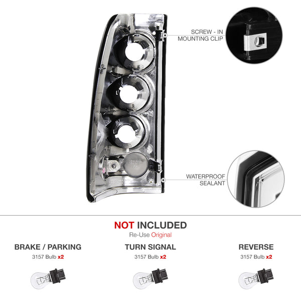 1999-2002 Chevrolet Silverado 1500 | 2500 | 3500 Chrome Tail Light