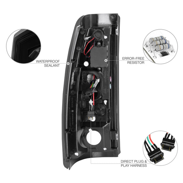 1999-2002 Chevrolet Silverado 1500 | 2500 | 3500 Sinister Black Tail Light