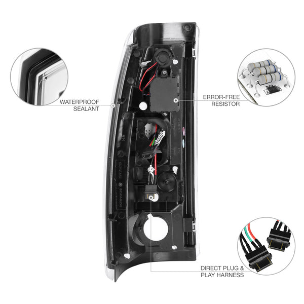 1999-2002 Chevrolet Silverado 1500 | 2500 | 3500 Chrome Tail Light
