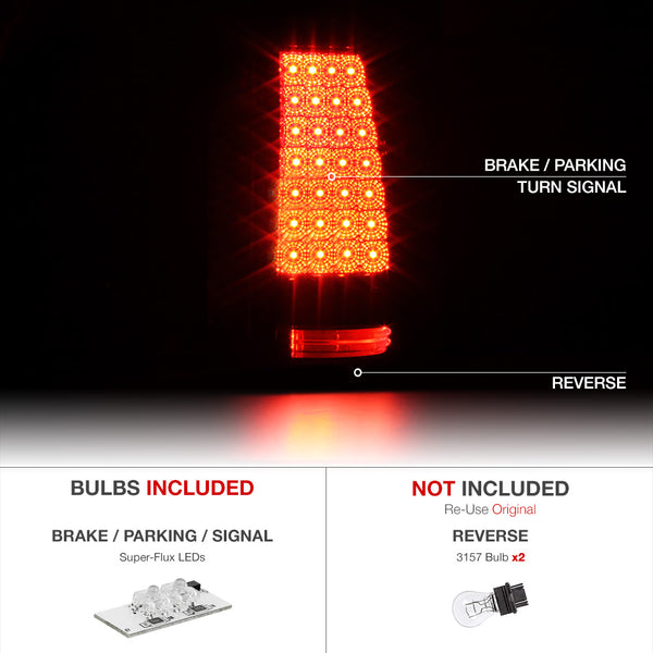 1999-2002 Chevrolet Silverado 1500 | 2500 | 3500 Rosso Burgundy Tail Light