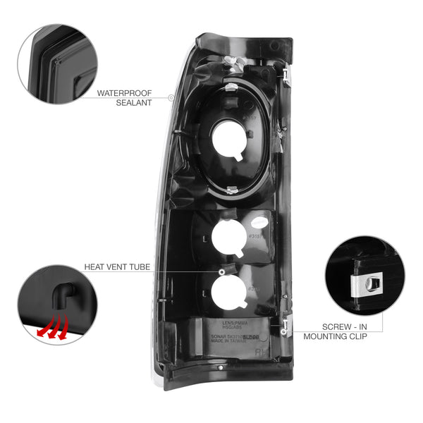 1999-2002 Chevrolet Silverado 1500 | 2500 | 3500 Smoked Tail Light