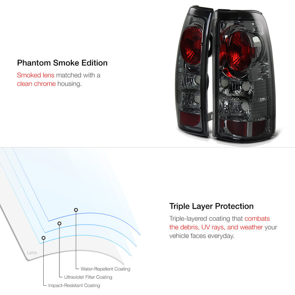 1999-2002 Chevrolet Silverado 1500 | 2500 | 3500 Smoked Tail Light