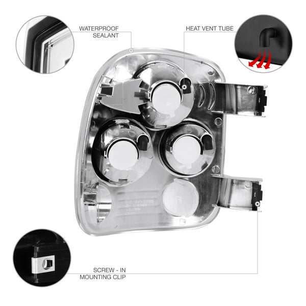 1999-2005 Chevrolet Silverado 1500 | 2500 | 3500 Chrome Tail Light