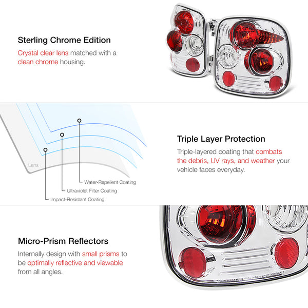 1999-2005 Chevrolet Silverado 1500 | 2500 | 3500 Chrome Tail Light
