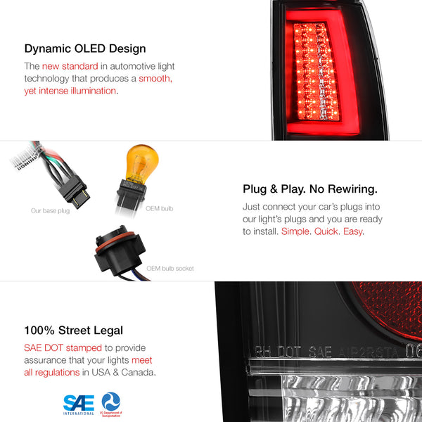 1999-2002 Chevrolet Silverado 1500 | 2500 | 3500 Black Tail Light