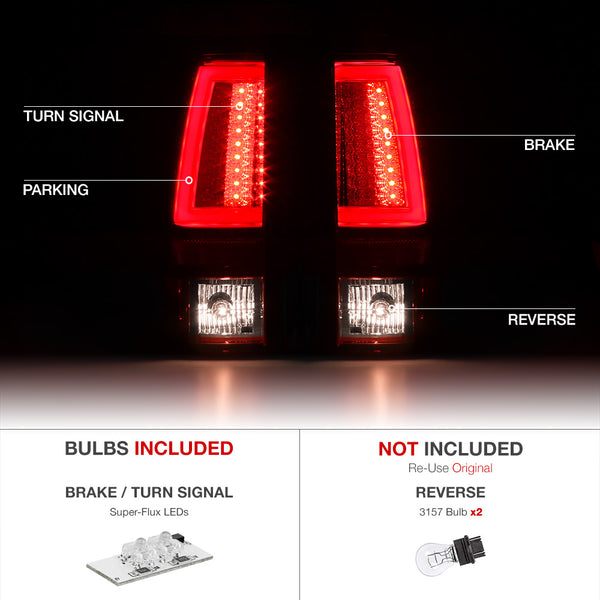 1999-2002 Chevrolet Silverado 1500 | 2500 | 3500 Rosso Red Tail Light