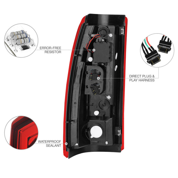 1999-2002 Chevrolet Silverado 1500 | 2500 | 3500 Rosso Red Tail Light