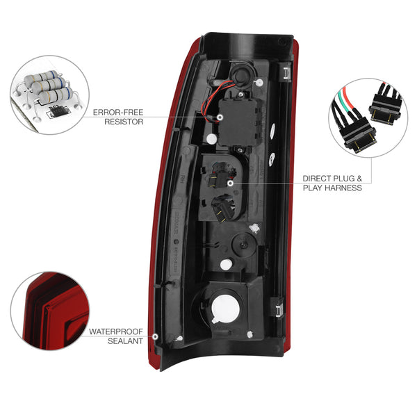 1999-2002 Chevrolet Silverado 1500 | 2500 | 3500 Rosso Burgundy Tail Light