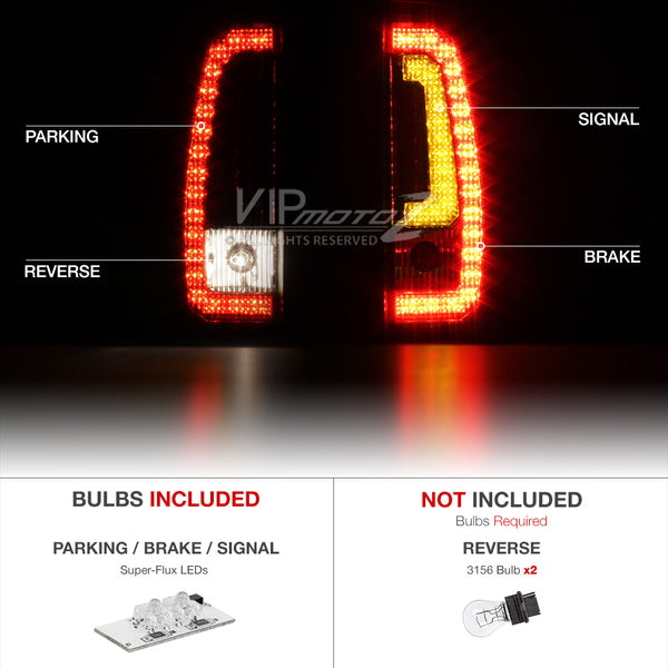 2007-2014 Chevrolet Suburban 1500 | 2500 Black Tail Light